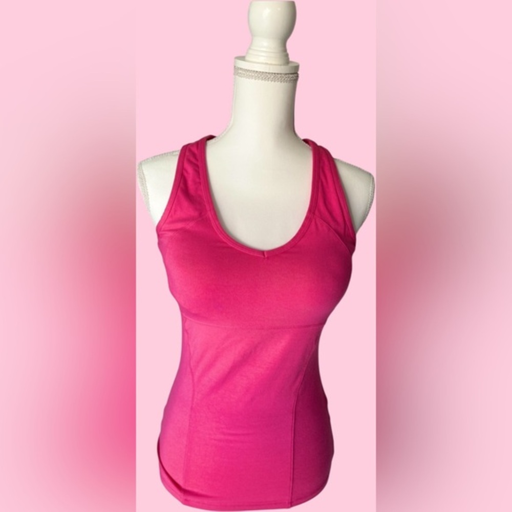 Green Apple Pink Racerback Tank Top